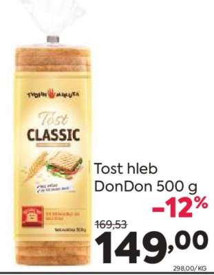 Tost hleb DonDon 500 g