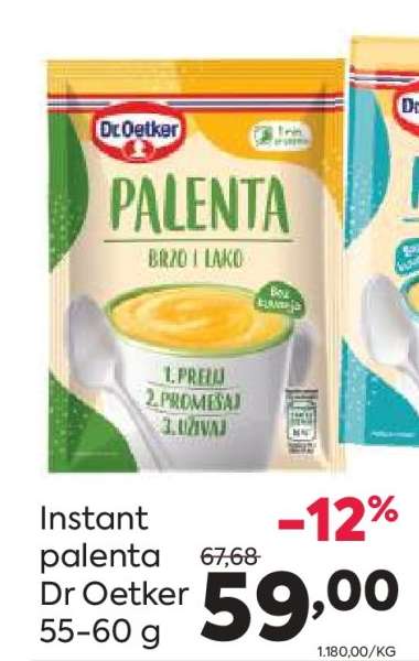 Instant palenta Dr Oetker 55-60 g
