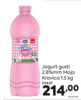 Jogurt gusti 2.8%mm Moja Kravica 1.5 kg