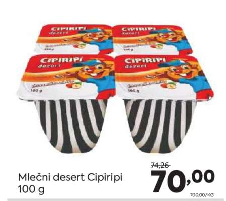 Mlečni desert Cipiripi 100 g