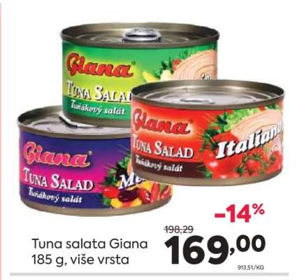 Tuna salata Giana 185 g, više vrsta