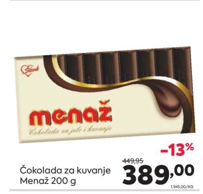 ČOKOLADA ZA KUVANJE