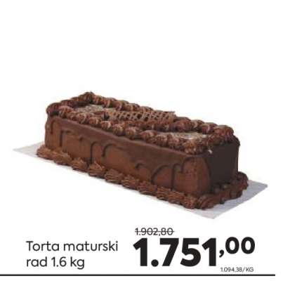 Torta maturski rad 1,6 kg