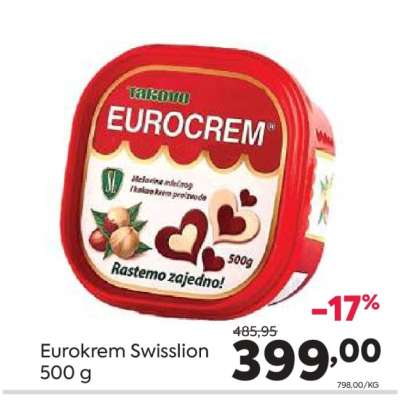 Eurokrem Swisslion 500 g