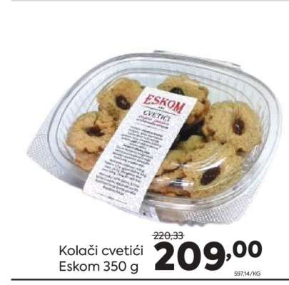 Kolači Cvetići Eskom 350 g