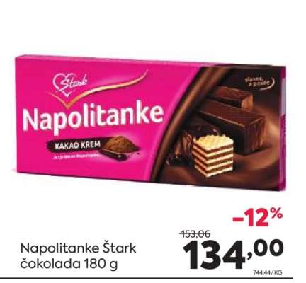 Napolitanke Štark čokolada 180 g