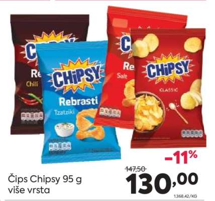 Čips Chipsy 95 g