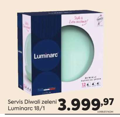 Servis Diwali zeleni Luminarc 18/1