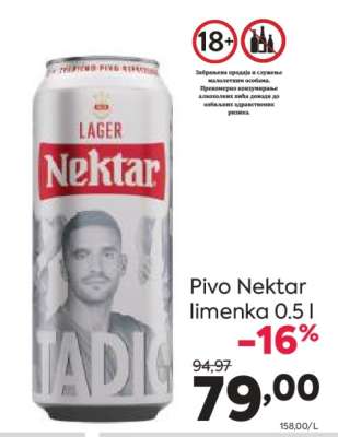 Pivo Nektar limenka 0.5 l