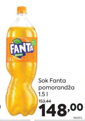 Sok Fanta pomorandža 1.5 l