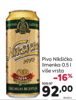 Pivo Nikšićko limenka 0.5 l