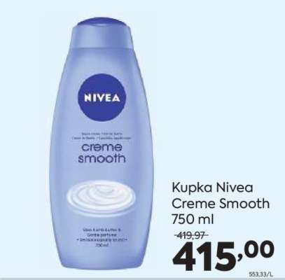 Kupka Nivea creme smooth 750 ml