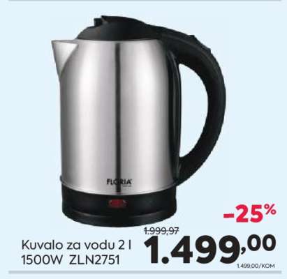 Kuvalo za vodu 2 l 1500W ZLN2751