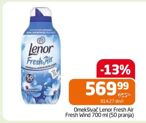 Omekšivač Lenor Fresh Air Fresh Wind 700 ml (50 pranja)