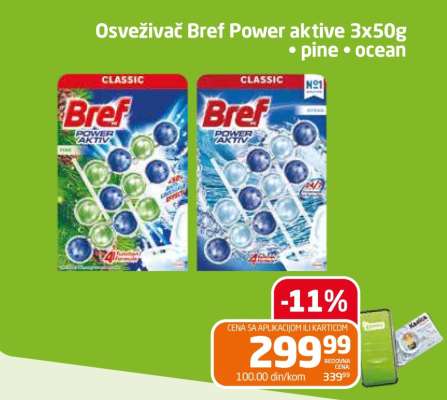 Osveživač Bref Power aktive 3x50g