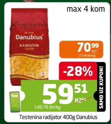 Testenina radijator 400g Danubius