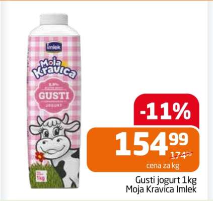 Gusti jogurt 1kg Moja Kravica Imlek