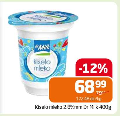 Kiselo mleko 2.8%mm Dr Milk 400g