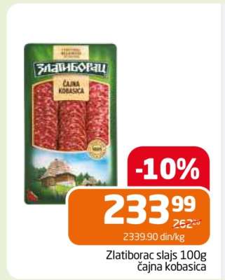 Zlatiborac slajs 100g čajna kobasica