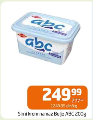 Sirni krem namaz Belje ABC 200g