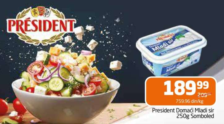 President Domaći Mladi sir 250g Somboled