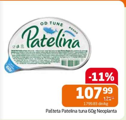 Pašteta Patelinа tuna 60g Neoplanta
