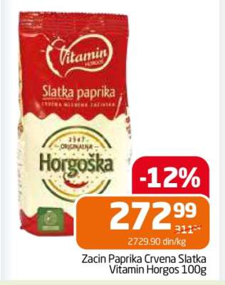 Zacin Paprika Crvena Slatka Vitamin Horgos 100g