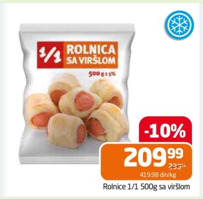 Rolnice 1/1 500g sa viršlom