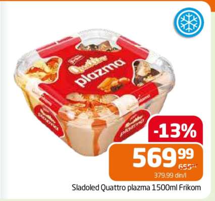Sladoled Quattro plazma 1500ml Frikom