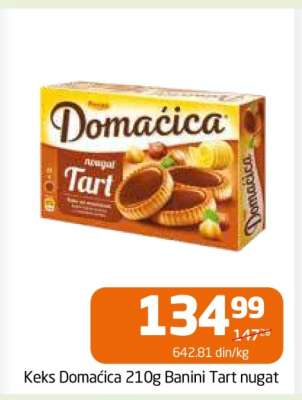 Keks Domaćica 210g Banini Tart nugat