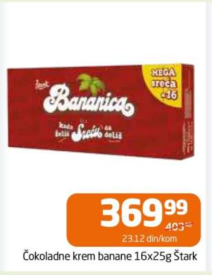 Čokoladne krem banane 16x25g Stark