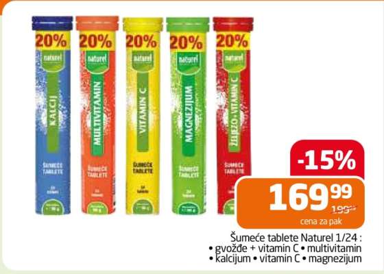 Šumeće tablete Naturel 1/24