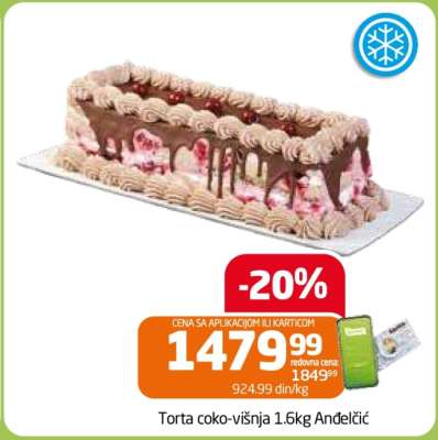 Torta čoko-višnja 1.6kg Anđelić