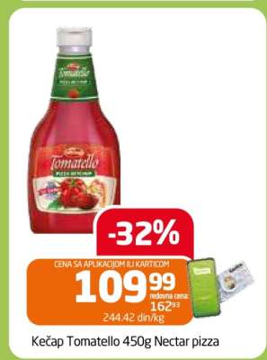 Kečap Tomatello 450g Nectar pizza
