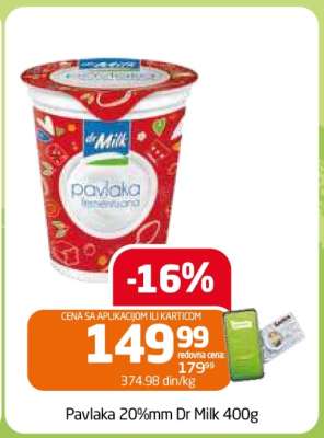 Pavlaka 20%mm Dr Milk 400g