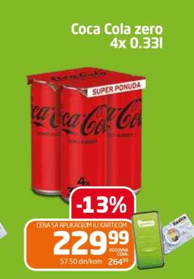 Coca Cola zero 4x 0.33l