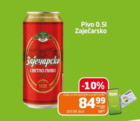 Pivo 0.5l Zaječarsko