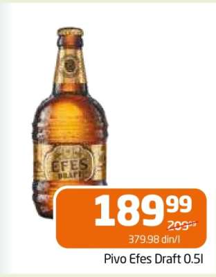 Pivo Efes draft 0,5l
