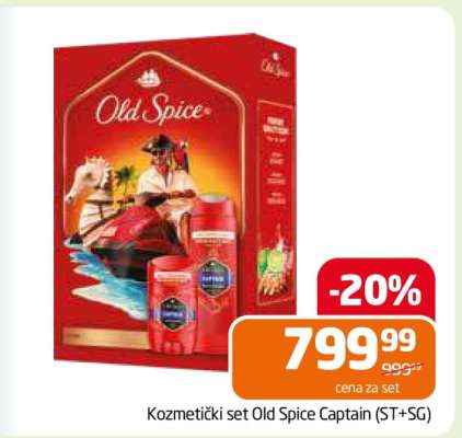 Kozmetički set Old Spice Captain (ST+SG)