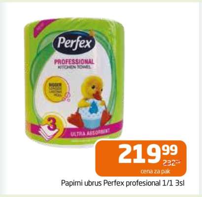 Papirni ubrus Perfex profesional 1/1 3sl