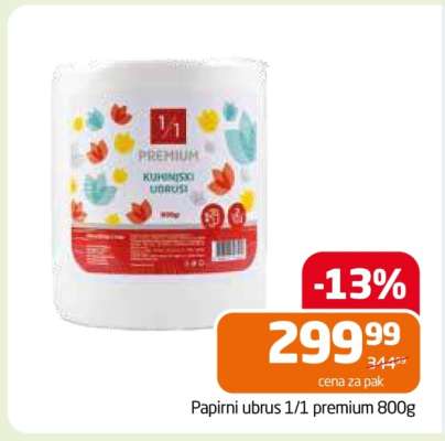 Papirni ubrus 1/1 premium 800g