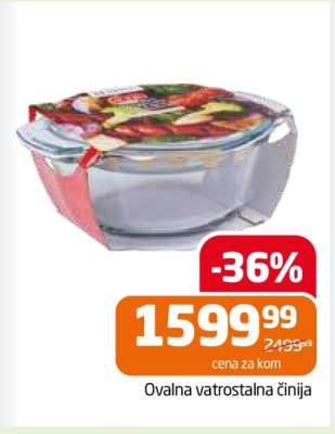 Ovalna vatrostalna činija