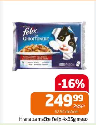 Hrana za mačke Felix 4x85g meso
