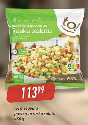 to! mešavina povrća za rusku salatu