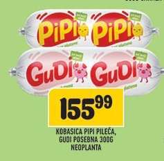 Kobasica Pipi Pileća, Gudi Posebna 300g Neoplanta