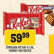 Čokolada Kit Kat 41.5g, Chunky 40g Nestle