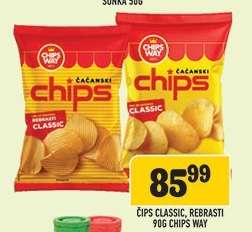 Čips classic rebrasti