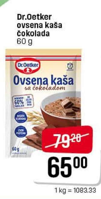 Dr.Oetker ovsena kaša čokolada