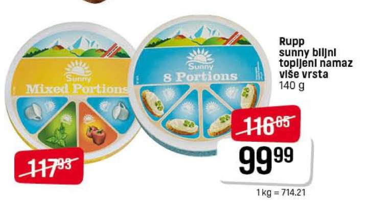 Rupp sunny biljni topljeni namaz više vrsta