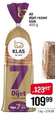 AS dijet rezani hleb